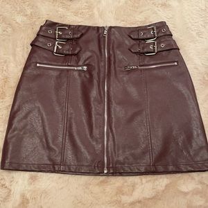 Faux leather skirt